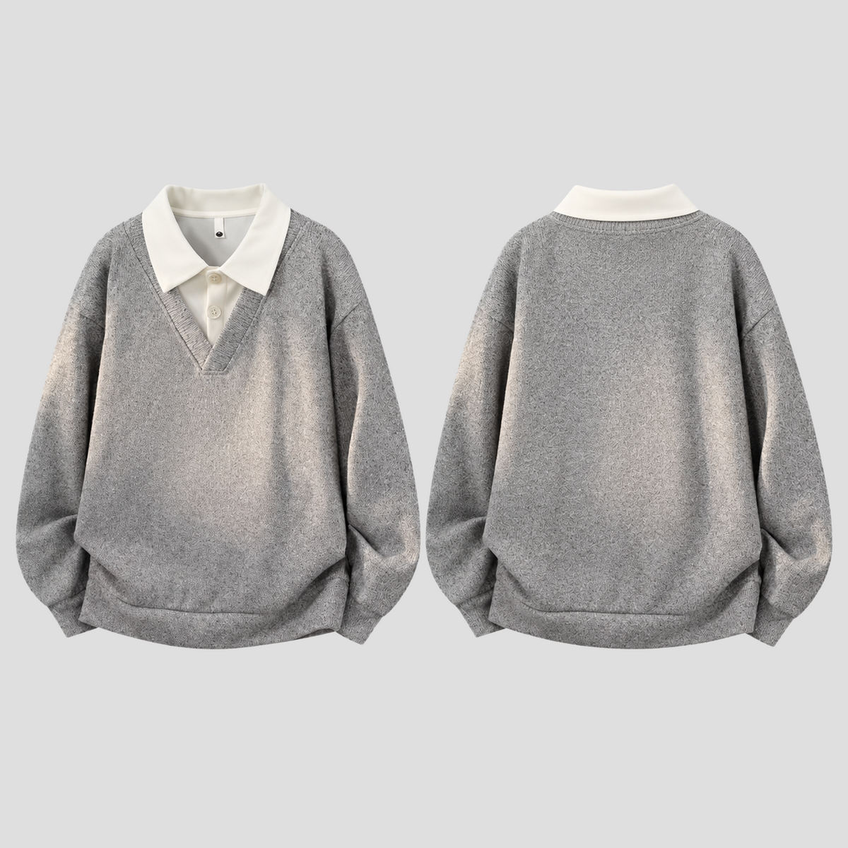 LISA™ 襟付きレイヤードニット