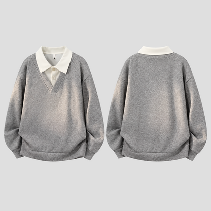 LISA™ 襟付きレイヤードニット